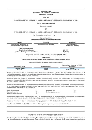 Thumbnail Borealis Foods 10-Q Quarterly Report FY2025 