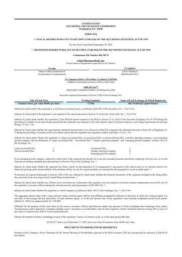 Thumbnail Citius Pharmaceuticals
 10-K Annual Report 2025