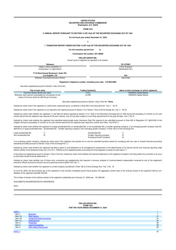 Miniature Triller Group 10-K Rapport annuel 2024