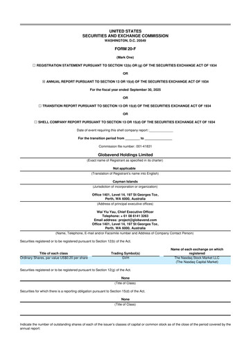 Vorschaubild Globavend 20-F Jahresbericht 2025