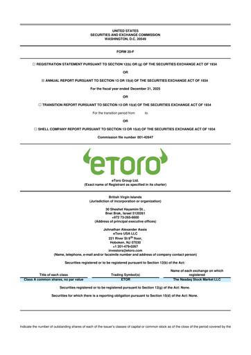 Thumbnail eToro 20-F Annual Report 2025