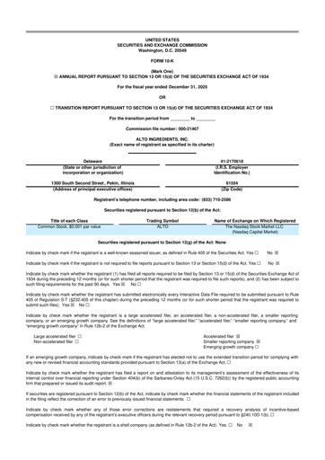 Thumbnail Alto Ingredients 10-K Annual Report 2025