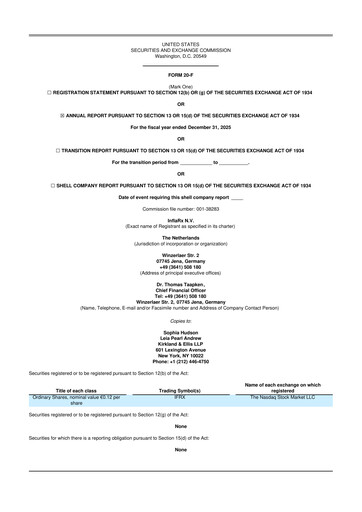 Thumbnail InflaRx
 20-F Annual Report 2025