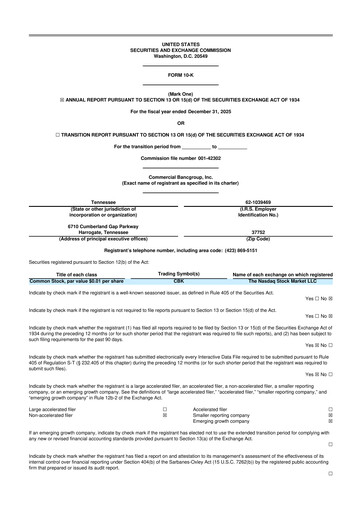 Thumbnail Commercial Bancgroup 10-K Annual Report 2025