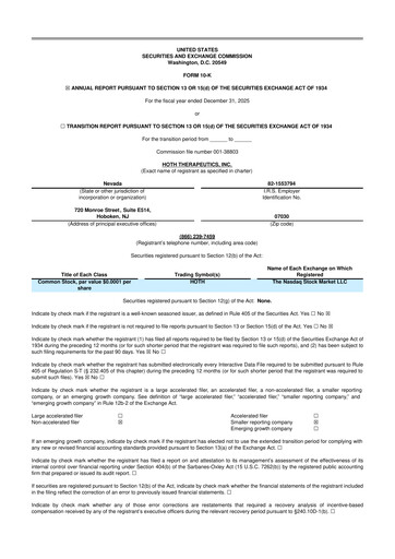 Vorschaubild Hoth Therapeutics 10-K Jahresbericht 2025