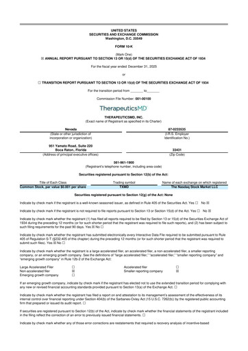Thumbnail TherapeuticsMD 10-K Annual Report 2025