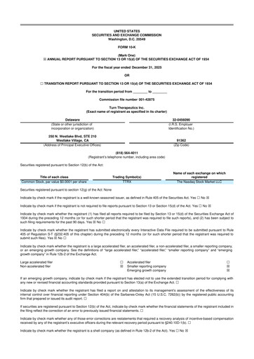 Miniature Turn Therapeutics 10-K Rapport annuel 2025