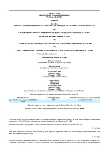 Vorschaubild Ohmyhome 20-F Jahresbericht 