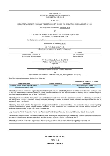 Thumbnail SB Financial Group 10-Q Quarterly Report FY2026 