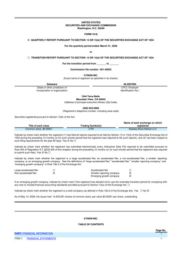 Miniature Cyngn 10-Q Rapport trimestriel  