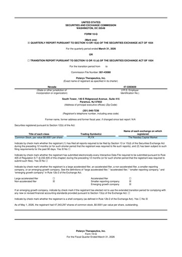 Thumbnail Polaryx Therapeutics 10-Q Quarterly Report FY 