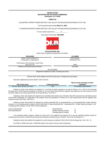 Vorschaubild OLB Group 10-Q Quartalsbericht  