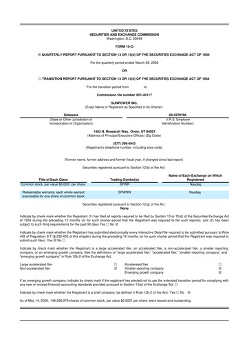 Thumbnail SunPower
 10-Q Quarterly Report FY2026 