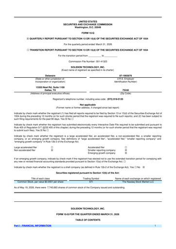 Thumbnail Solidion Technology 10-Q Quarterly Report FY 