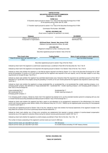 Thumbnail Rafael Holdings 10-Q Quarterly Report FY2026 