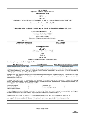 Thumbnail Protara Therapeutics 10-Q Quarterly Report FY2026 