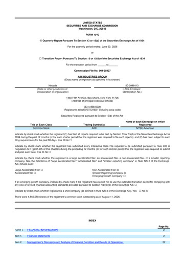 Vorschaubild Air Industries Group 10-Q Quartalsbericht 2026 