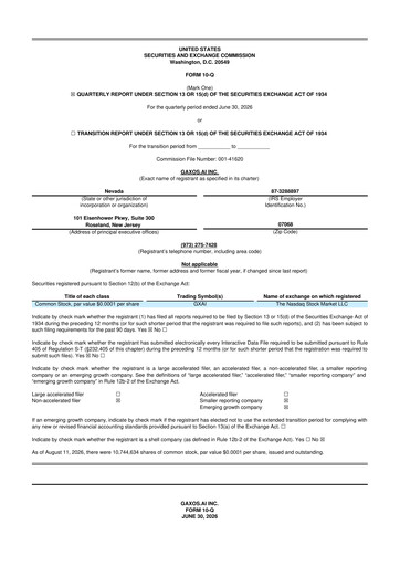 Miniature Gaxos.ai 10-Q Rapport trimestriel 2026 