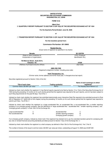 Miniature Hoth Therapeutics 10-Q Rapport trimestriel 2026 