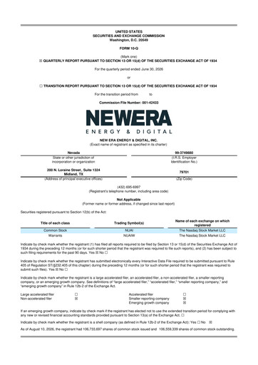 Thumbnail New Era Energy & Digital 10-Q Quarterly Report FY2026 
