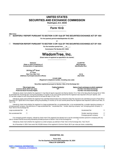 Vorschaubild WisdomTree
 10-Q Quartalsbericht 2024 