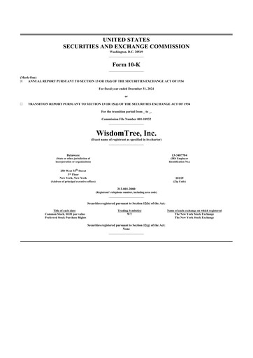 Thumbnail WisdomTree
 10-K Annual Report 2024