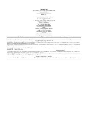 Thumbnail AXIS Capital
 10-K Annual Report 2019