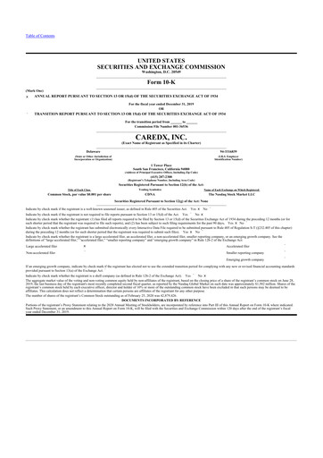 Vorschaubild CareDx 10-K Jahresbericht 2019