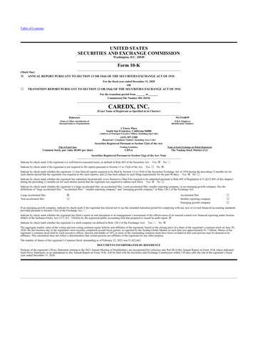 Vorschaubild CareDx 10-K Jahresbericht 2020