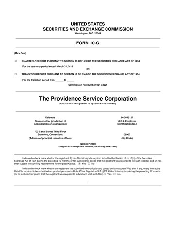 Thumbnail ModivCare 10-Q Quarterly Report FY2018 