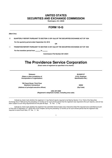 Thumbnail ModivCare 10-Q Quarterly Report FY2018 