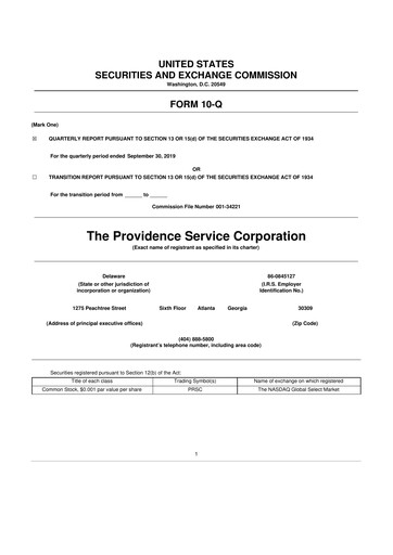 Thumbnail ModivCare 10-Q Quarterly Report FY2019 