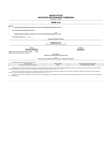 Thumbnail ModivCare 10-Q Quarterly Report FY2022 