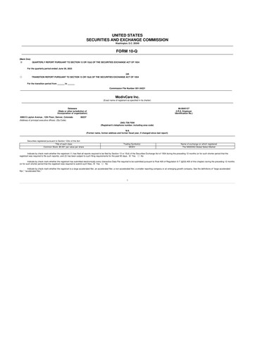 Thumbnail ModivCare 10-Q Quarterly Report FY2023 
