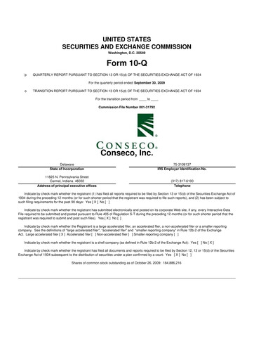 Thumbnail CNO Financial Group
 10-Q Quarterly Report FY 