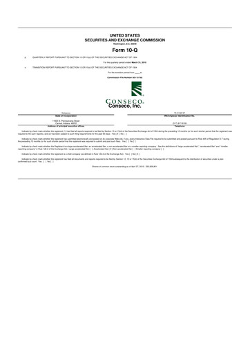 Thumbnail CNO Financial Group
 10-Q Quarterly Report FY 