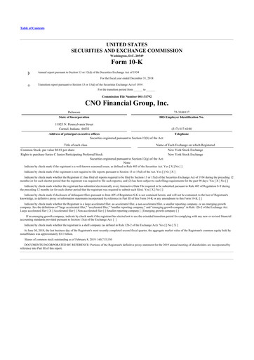 Thumbnail CNO Financial Group
 10-K Annual Report 2018