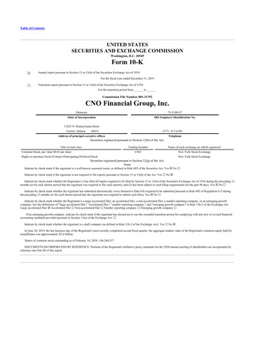 Thumbnail CNO Financial Group
 10-K Annual Report 2019