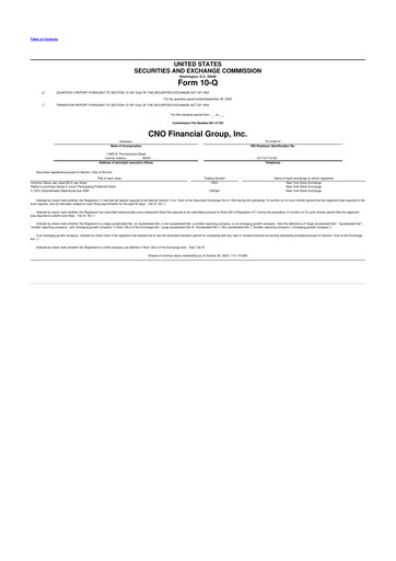 Thumbnail CNO Financial Group
 10-Q Quarterly Report FY2023 
