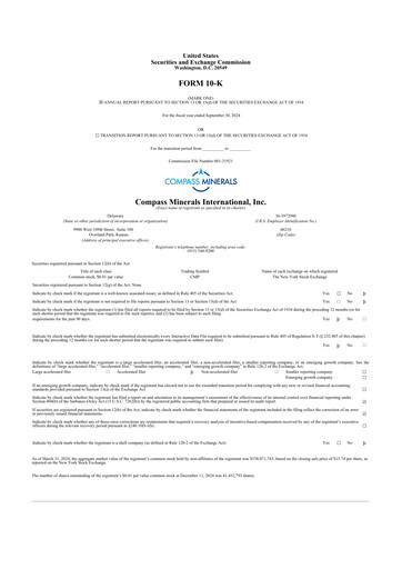 Thumbnail Compass Minerals 10-K Annual Report 2024