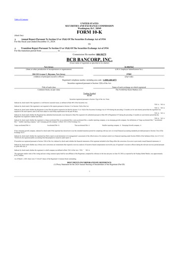 Thumbnail BCB Bancorp 10-K Annual Report 2024