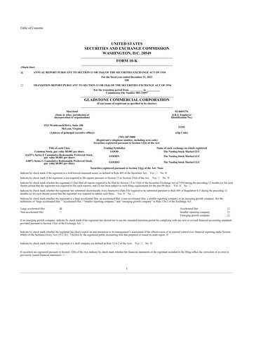 Thumbnail Gladstone Commercial 10-K Annual Report 2022