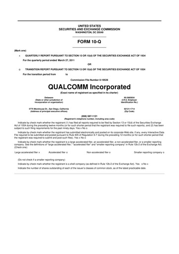 Thumbnail QUALCOMM 10-Q Quarterly Report FY2011 