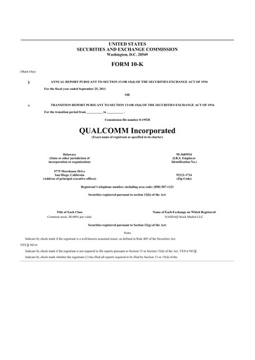 Thumbnail QUALCOMM 10-K Annual Report 2011