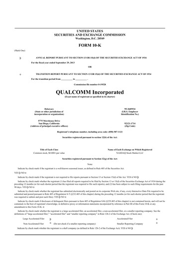 Thumbnail QUALCOMM 10-K Annual Report 2013