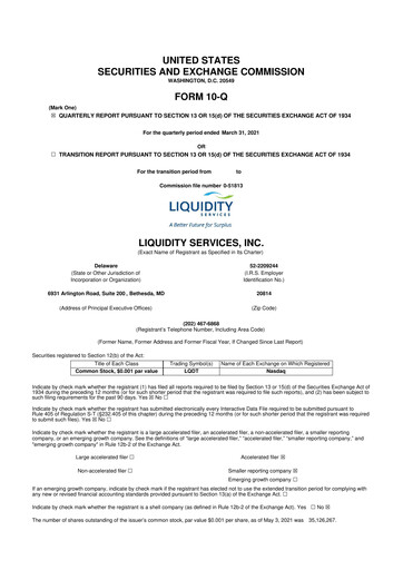 Thumbnail Liquidity Services
 10-Q Quarterly Report FY2021 