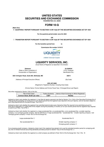 Thumbnail Liquidity Services
 10-Q Quarterly Report FY2022 