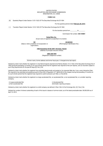Miniature Relmada Therapeutics 10-Q Rapport trimestriel 2013 