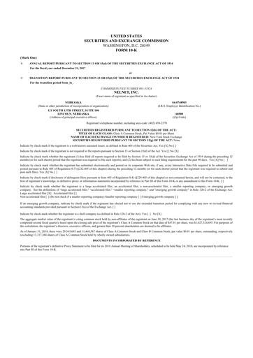 Thumbnail Nelnet 10-K Annual Report 2017