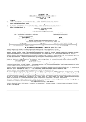 Thumbnail Nelnet 10-K Annual Report 2020